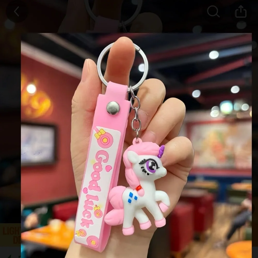 My Little Pony TWINKLESHINE Bag Charm Keychain Cute Pink Strap Charm accessory